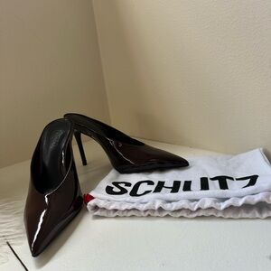 SCHUTZ Dark Red Patent Leather Heels